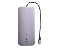 AXAGON HMC-6GM2 Wieloportovy hub USB 6in1, 10Gbps, USB-A, USB-C, HDMI 4K/60Hz, M.2 NVMe/SATA, SD/microSD, PD 100W, 20cm USB-C kabel - 1185574 - zdjęcie 2